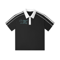Contrast Collar Short-Sleeve Polo Shirt