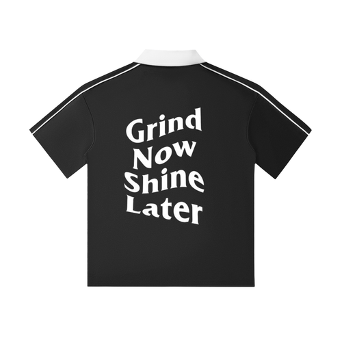 Contrast Collar Short-Sleeve Polo Shirt