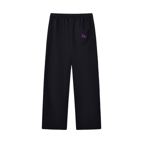 Curved Stripe Straight Sweatpants