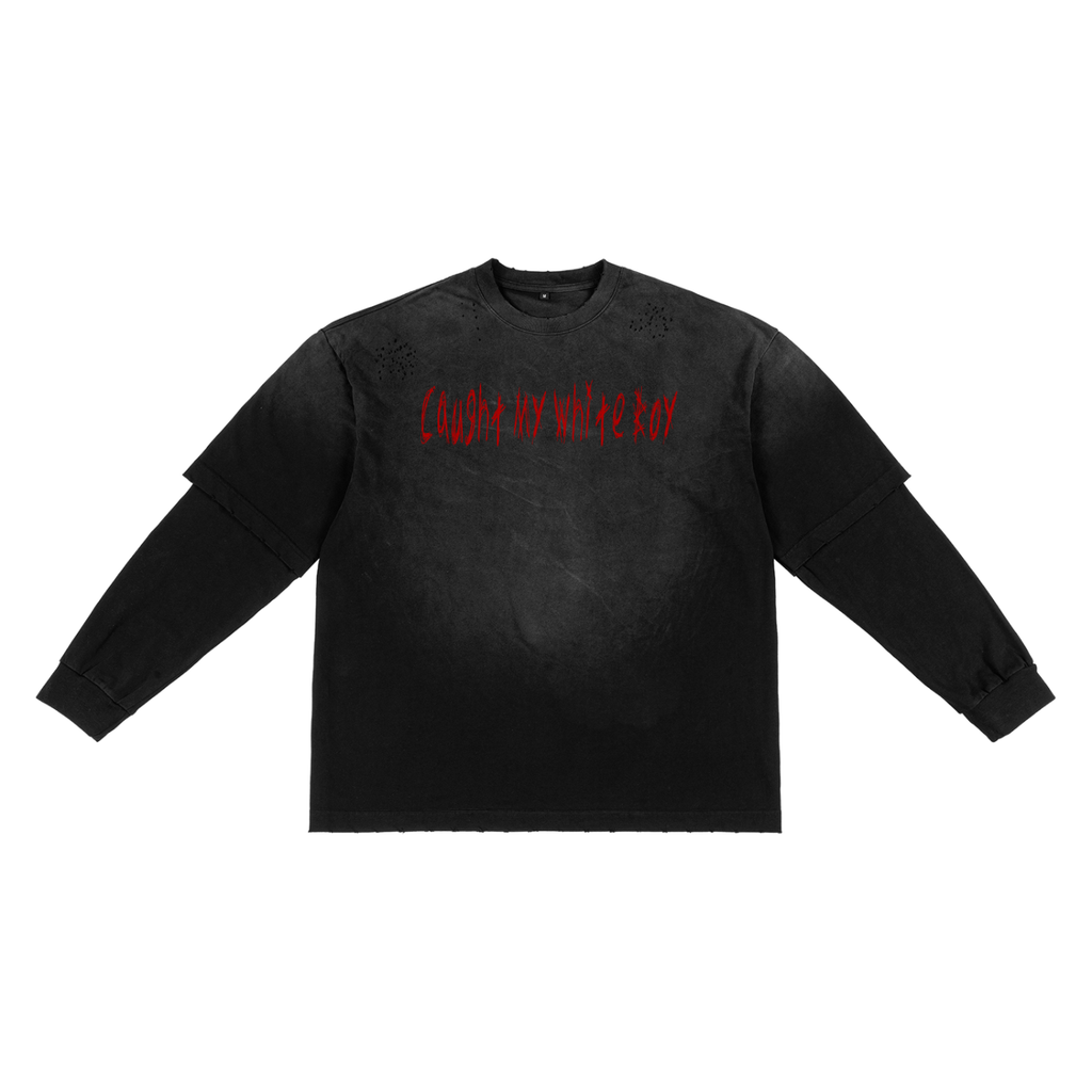 Sunfade Hand-Frayed Faux Two-Piece T-Shirt