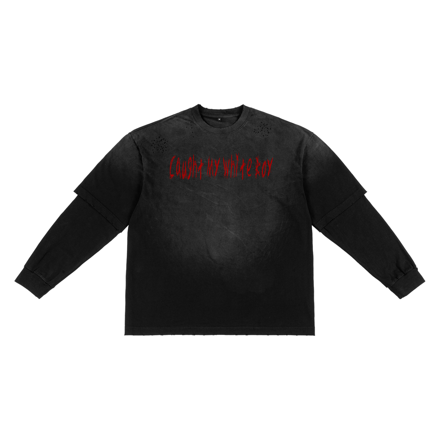 Sunfade Hand-Frayed Faux Two-Piece T-Shirt
