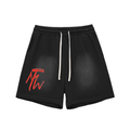 Men’s Sun Fade Raw Edge Cotton Shorts